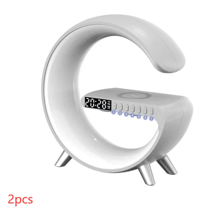 2023 New Intelligent G Shaped LED Lamp Bluetooth Speake Wireless Charger Atmosphere Lamp App Control for Bedroom Home Decor